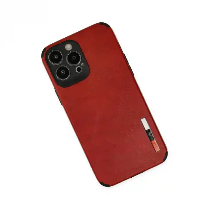 TCX Apple İphone 13 Pro Max Kılıf Loop Deri Silikon - Kırmızı