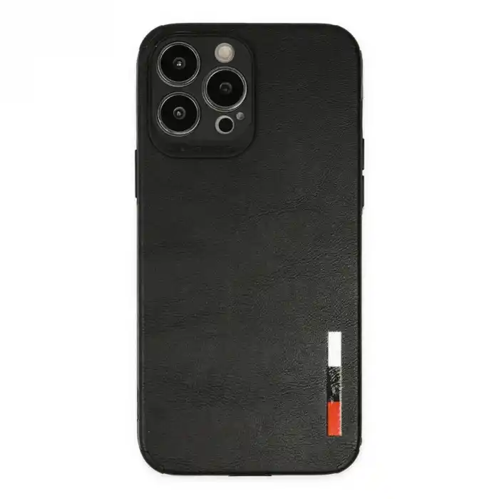 TCX Apple İphone 13 Pro Max Kılıf Loop Deri Silikon - Siyah