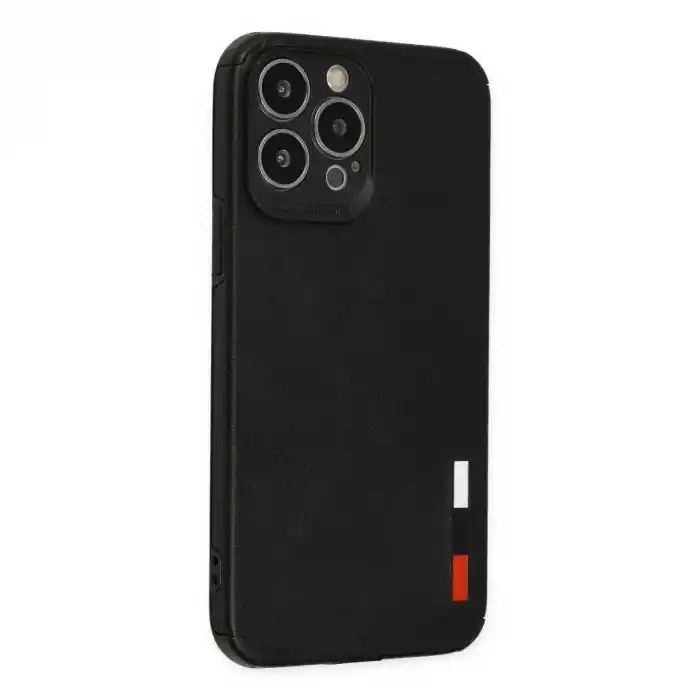 TCX Apple İphone 13 Pro Max Kılıf Loop Deri Silikon - Siyah