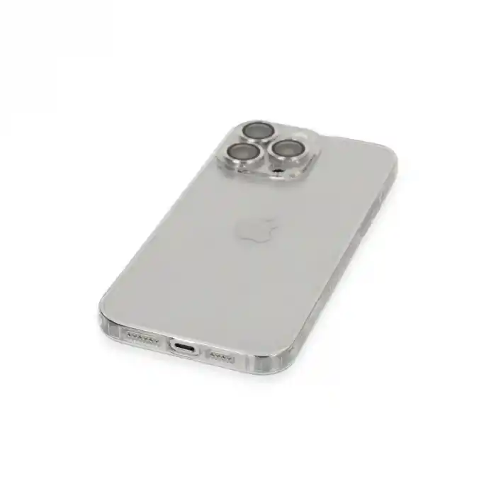 TCX Apple İphone 13 Pro Max Kılıf Luko Lens Silikon - Gümüş