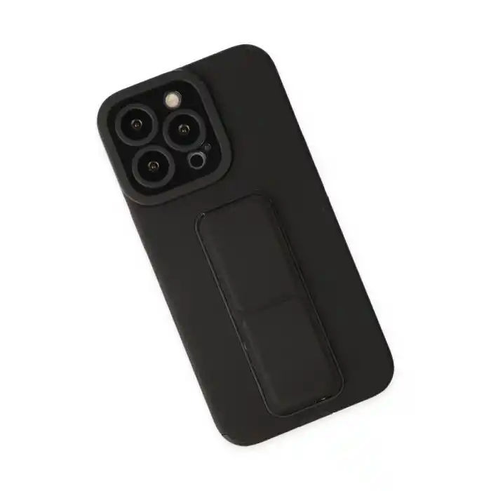 TCX Apple İphone 13 Pro Max Kılıf Mega Standlı Silikon - Siyah