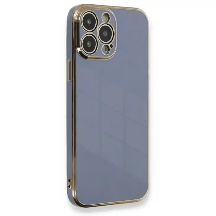 TCX Apple İphone 13 Pro Max Kılıf Volet Silikon - Mavi