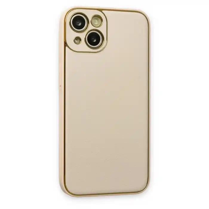 TCX Apple İphone 14 Plus Kılıf Coco Deri Silikon Kapak - Gold