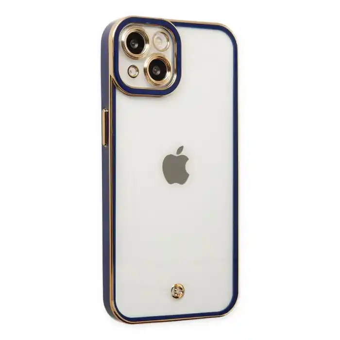 TCX Apple İphone 14 Plus Kılıf Liva Lens Silikon - Mavi