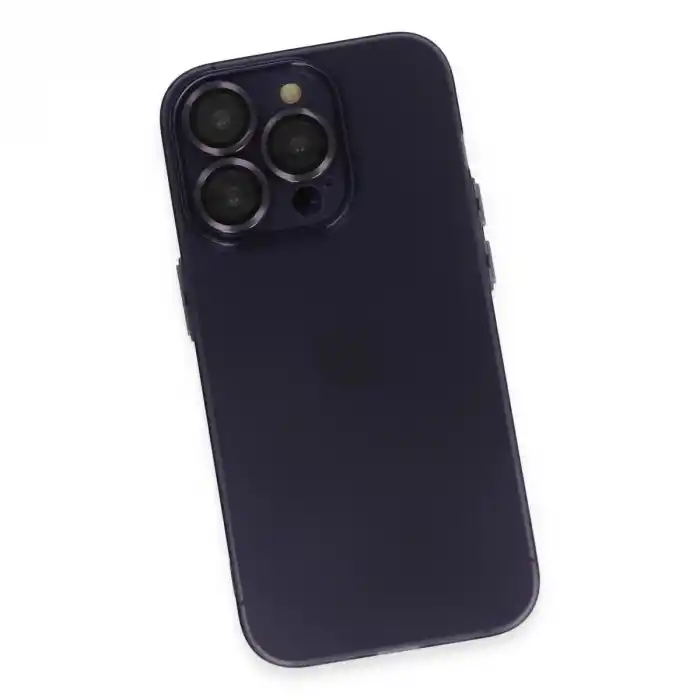 TCX Apple İphone 14 Pro Max Kılıf Luko Lens Silikon - Derin Mor