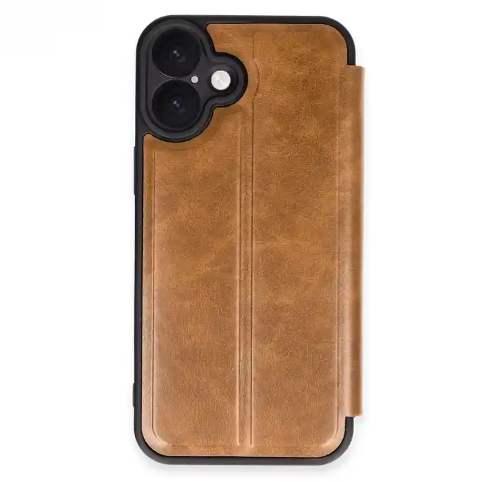 TCX Apple İphone 16 Plus Kılıf Flip Cover - Taba