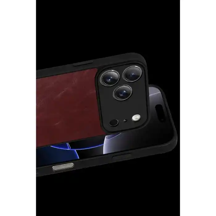 TCX Apple İphone 17 Pro Aras Deri Kapak - Bordo
