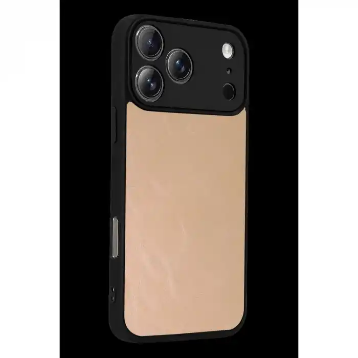 TCX Apple İphone 17 Pro Aras Deri Kapak - Pudra