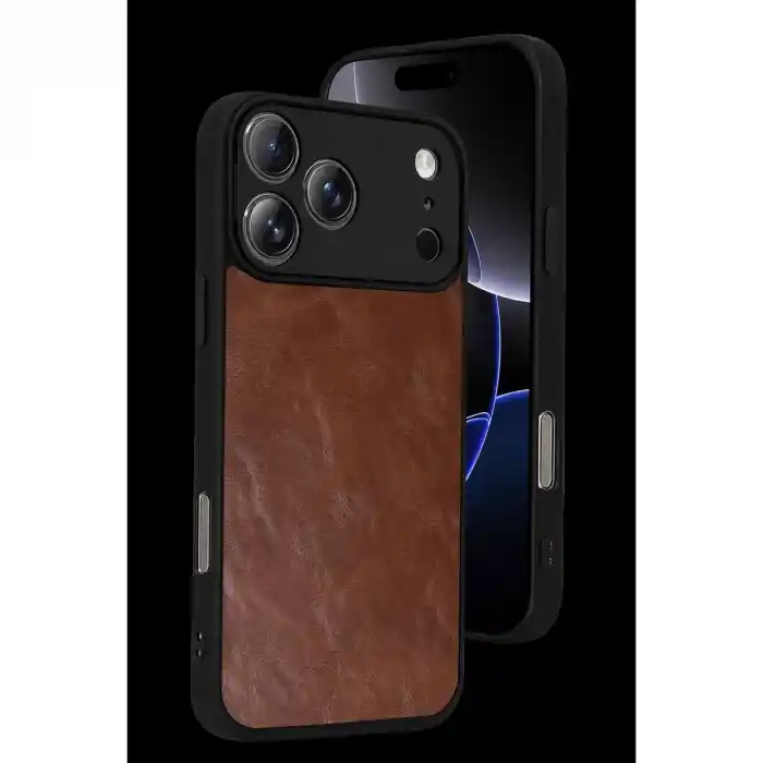 TCX Apple İphone 17 Pro Aras Deri Kapak - Taba