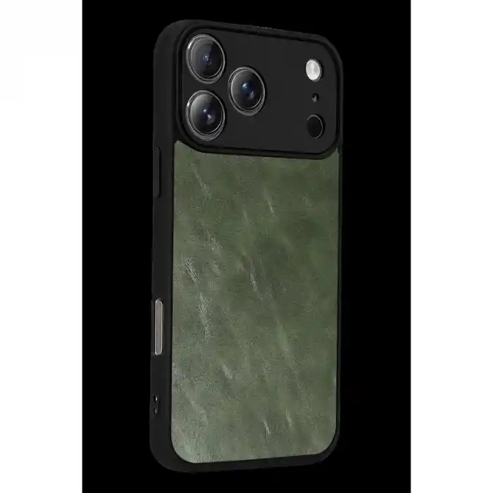 TCX Apple İphone 17 Pro Max Aras Deri Kapak - Yeşil