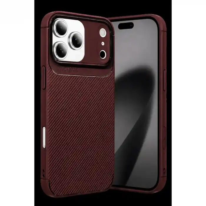 TCX Apple İphone 17 Pro Max Auto Focus Karbon Kapak - Bordo