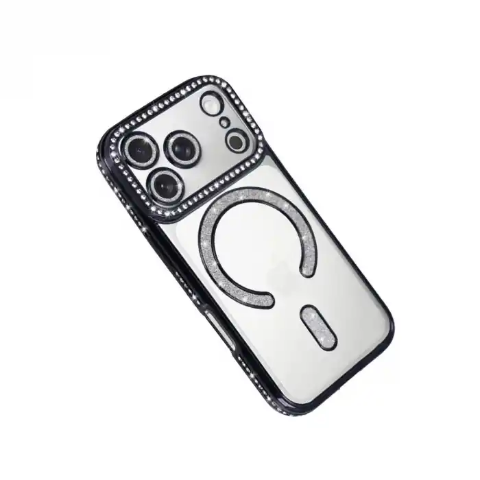 TCX Apple İphone 17 Pro Max Joke Simli Magneticsafe Kılıf - Siyah