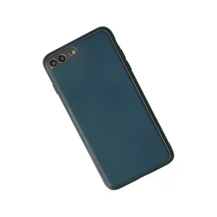TCX Apple İphone 7 Plus Kılıf Coco Deri Silikon Kapak - Mavi