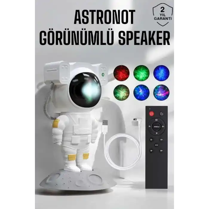 TCX Astronot Görünümlü Projeksiyon Speaker Taşınabilir