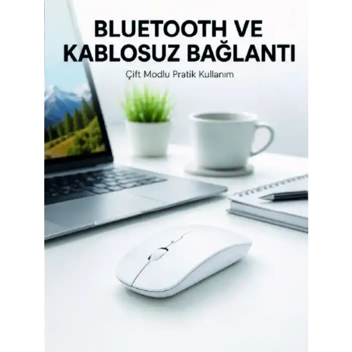 TCX Bluetooth Kablosuz Wireless Mouse Şarjlı Sessiz Ergonomik 5000 DPI Fare