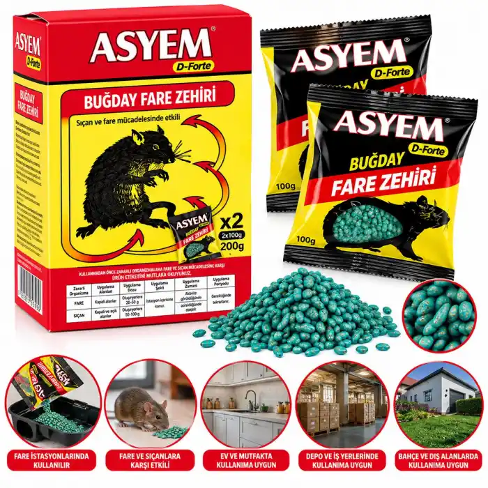 TCX BUĞDAY FARE YEMİ ZEHİRİ 2X100=200GR
