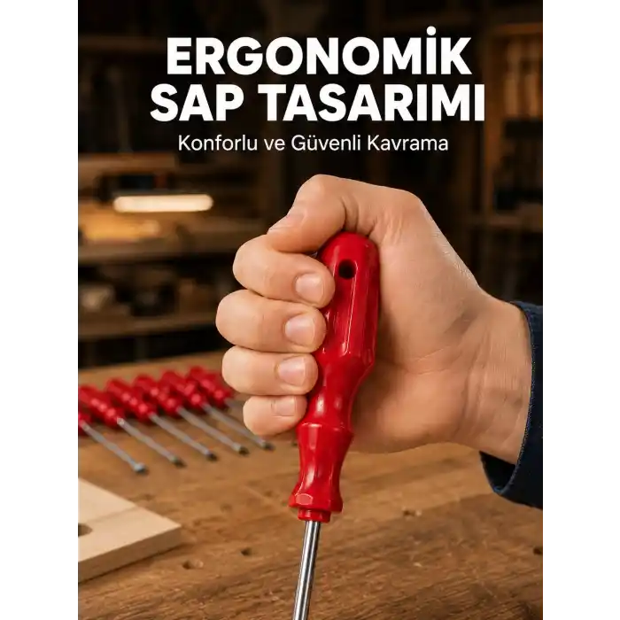 TCX Çelik 7li Tornavida Seti Ergonomik Sap Profesyonel Kullanım