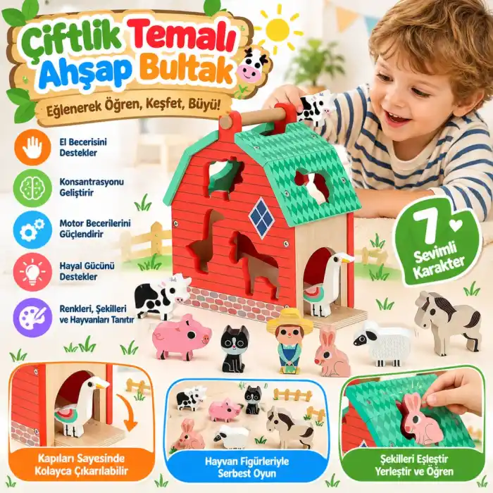TCX Çiftlik Temalı Ahşap Bultak