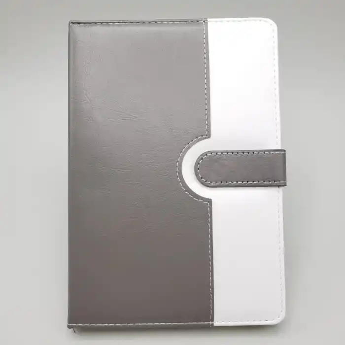 TCX Çizgili Termo Deri Defter Gri