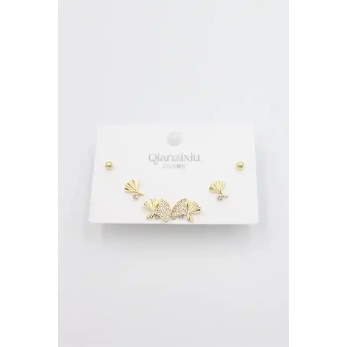 TCX Çoklu Set Küpe - Altın
