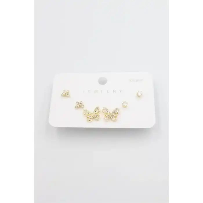 TCX Çoklu Set Küpe - Altın