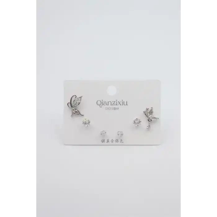 TCX Çoklu Set Küpe - Gümüş