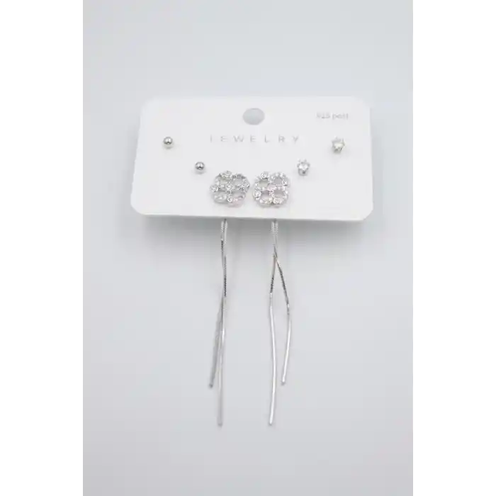 TCX Çoklu Set Küpe - Gümüş