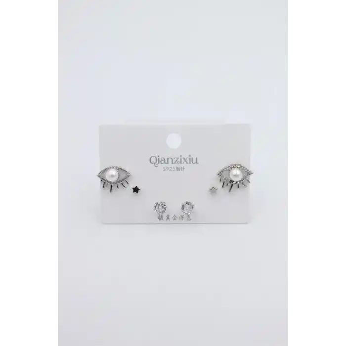 TCX Çoklu Set Küpe - Gümüş
