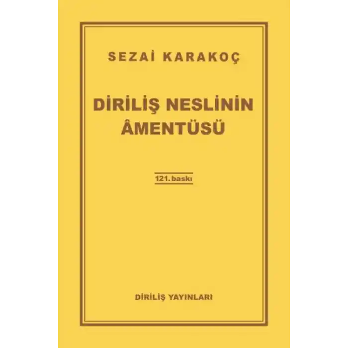 TCX Diriliş Neslinin Amentüsü