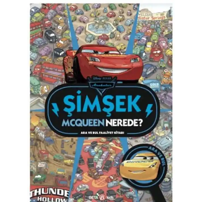 TCX Disney Arabalar Şimşek Mcqueen Nerede? Ara ve Bul Faaliyet Kitabı