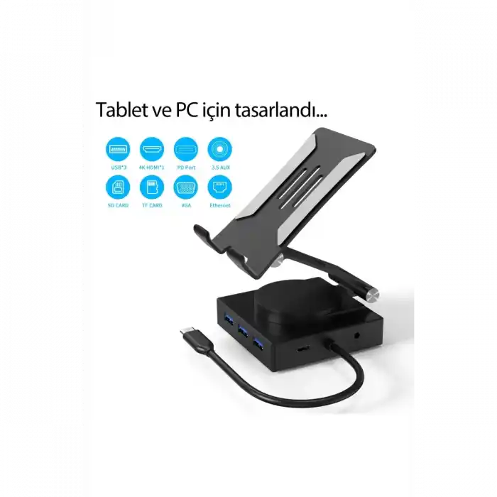 TCX Dönüştürücü 10in1 Hub 116 - Gri