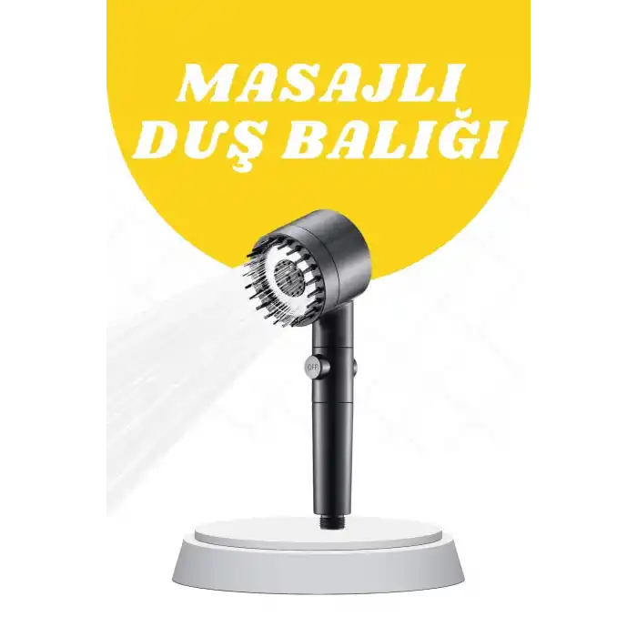 TCX Duş Başlığı Yüksek Basınçlı Masaj Taraklı 3 Kademeli