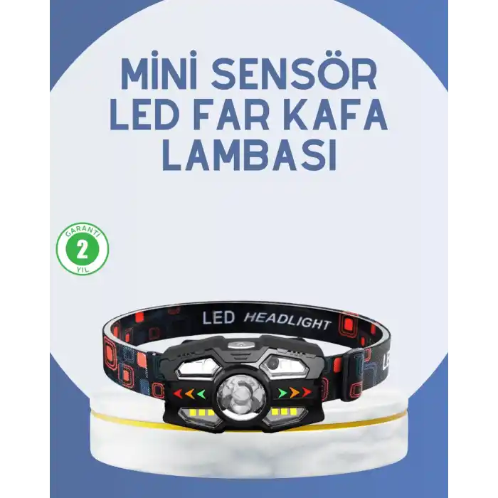 TCX El Sensörlü LED Far Suya Dayanıklı Şarjlı Kafa Lambası
