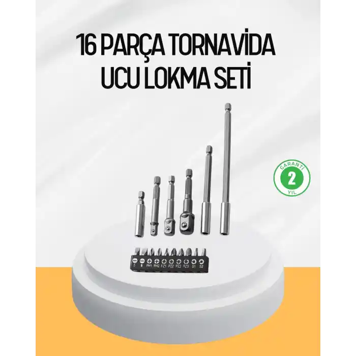 TCX Ergonomik 16 Parça Bits Tornavida Uç ve Adaptör Seti