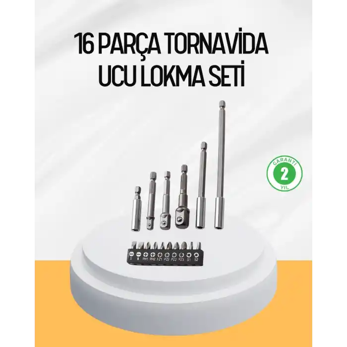 TCX Ergonomik 16 Parça Bits Tornavida Uç Ve Adaptör Seti