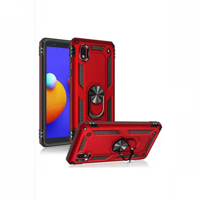 TCX  Galaxy A01 Core Kılıf Sofya Yüzüklü Silikon Kapak - Gold