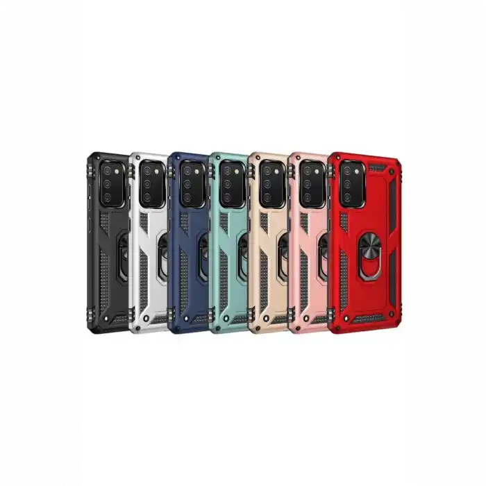 TCX  Galaxy A02S Kılıf Sofya Yüzüklü Silikon Kapak - Rose