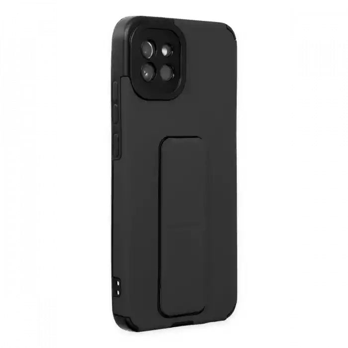 TCX  Galaxy A03 Kılıf Mega Standlı Silikon - Siyah