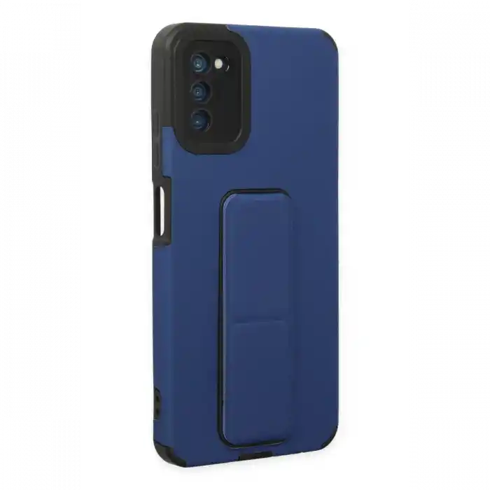 TCX  Galaxy A03S Kılıf Mega Standlı Silikon - Mavi