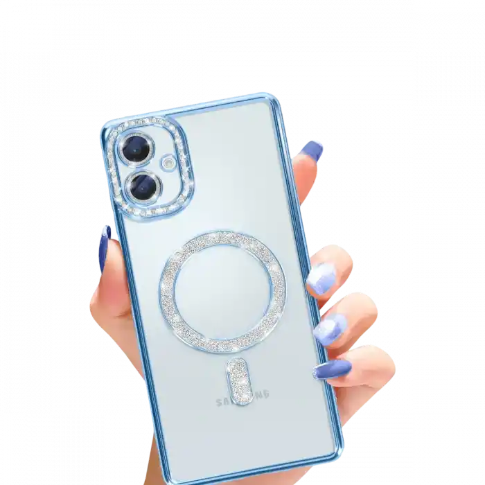 TCX  Galaxy A06  Simli Magneticsafe Kılıf - Mavi