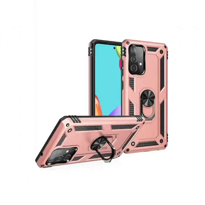TCX  Galaxy A52 Kılıf Sofya Yüzüklü Silikon Kapak - Rose