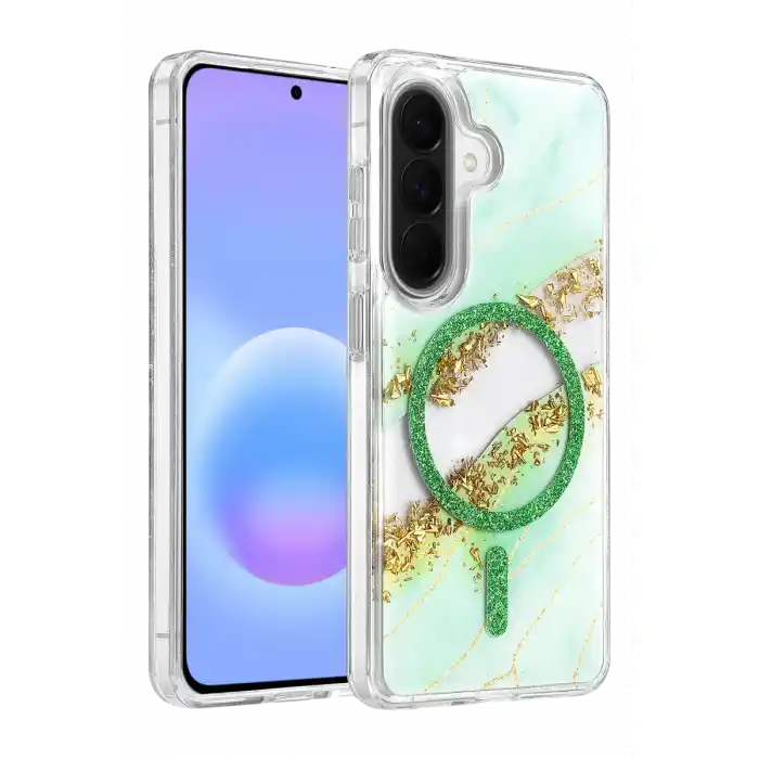 TCX   Galaxy A56  Simli Magsafe Kapak - Yeşil