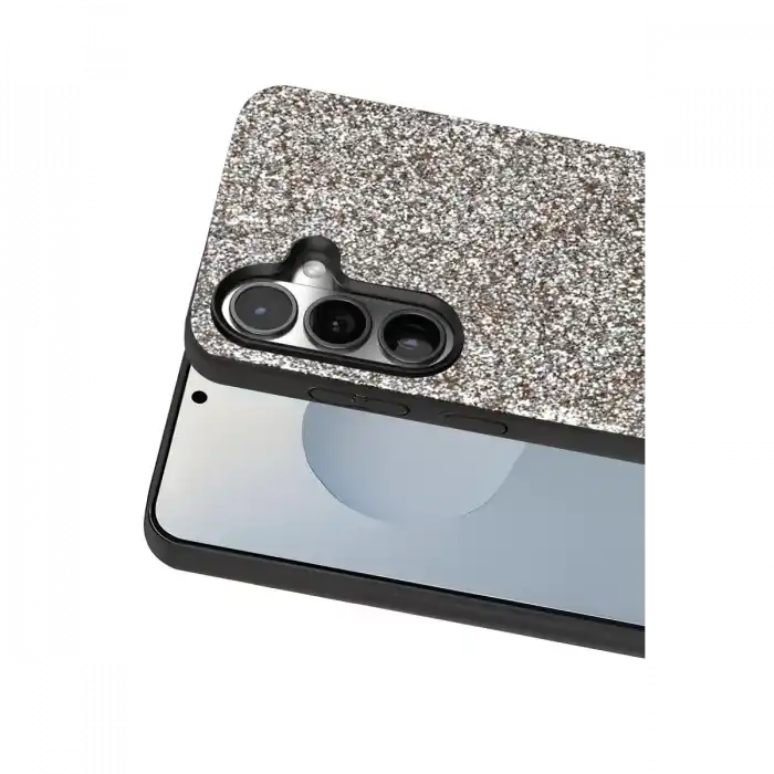 TCX   Galaxy S25  Simli Kapak - Gümüş