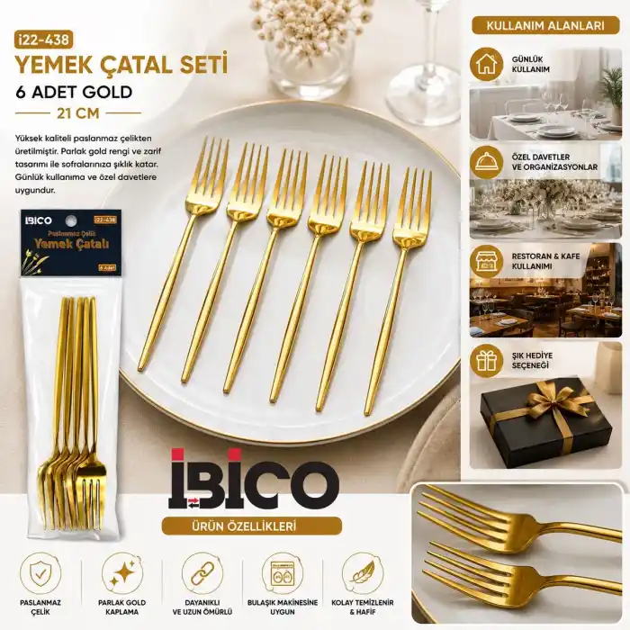TCX Gold Yemek Çatalı