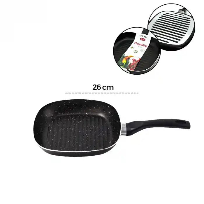 TCX Granit Kaplamalı Tek Saplı Grill Tava