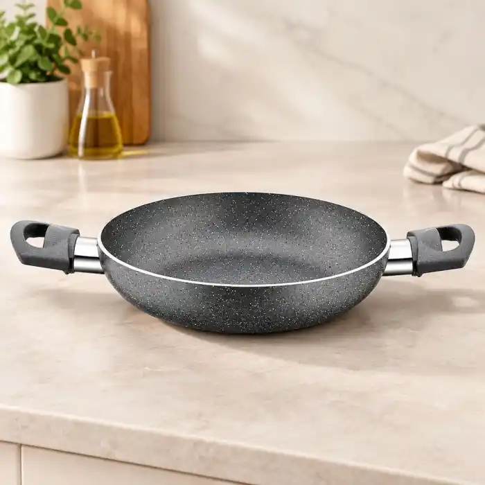 TCX Granit Tava 22 cm Çift Saplı Gri Kırçıllı