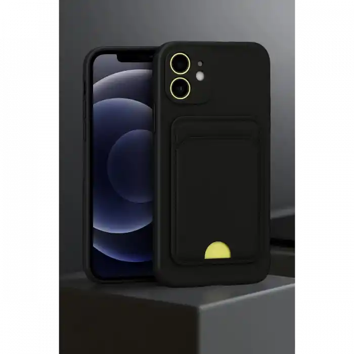 TCX  iPhone 11 Kılıf  Kartvizitli Silikon - Mavi