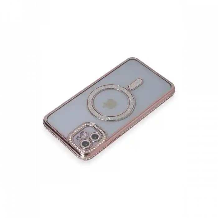 TCX  iPhone 11 Kılıf  Simli Magneticsafe Kılıf - Pembe