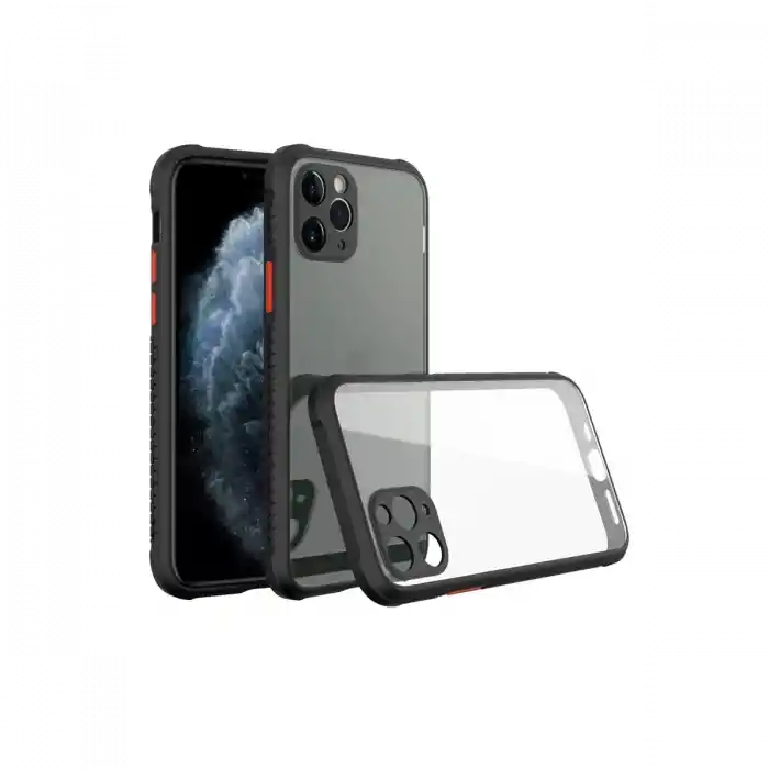 TCX  iPhone 11 Pro Max Kılıf Miami Şeffaf Silikon - Siyah