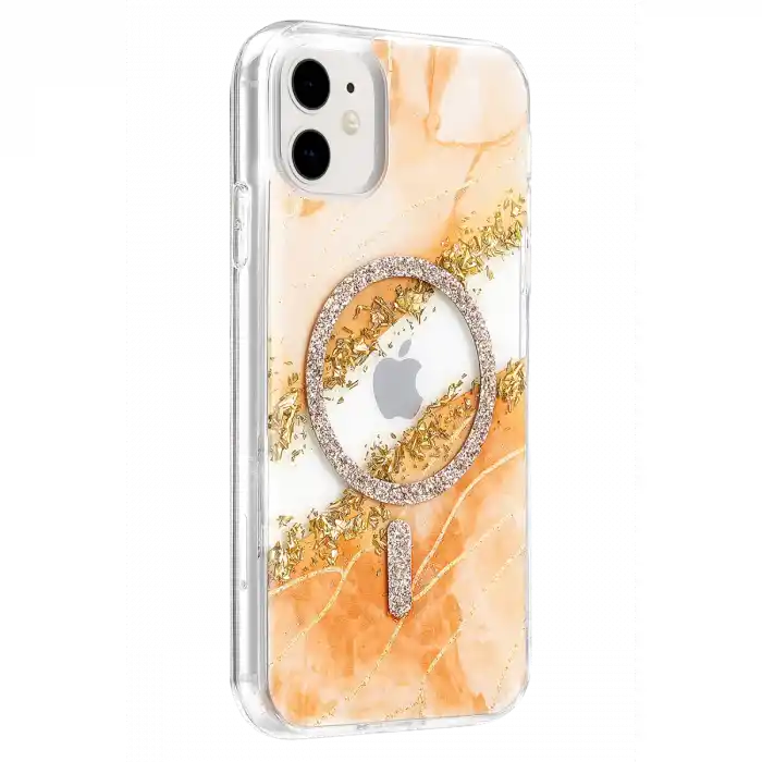 TCX   iPhone 11  Simli Magsafe Kapak - Turuncu